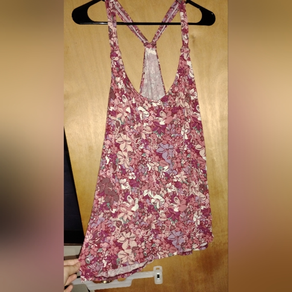 Floral Pink Sleeveless Top